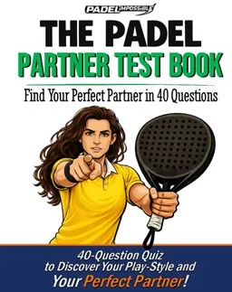 Cover of The Padel Partner Test Book, female edition — 40-question quiz on your ideal partner