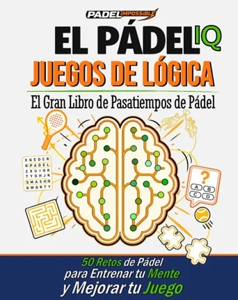 Portada de El Pádel IQ, Juegos de Lógica — 50 retos, crucigramas y laberintos de pádel